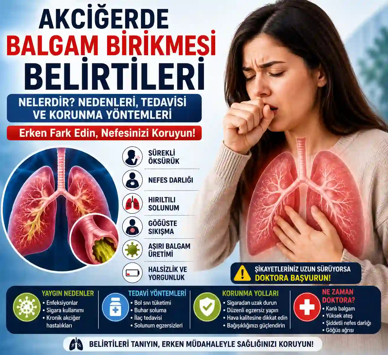 Akciğerde Balgam Birikmesi Belirtileri Nelerdir Nedenleri