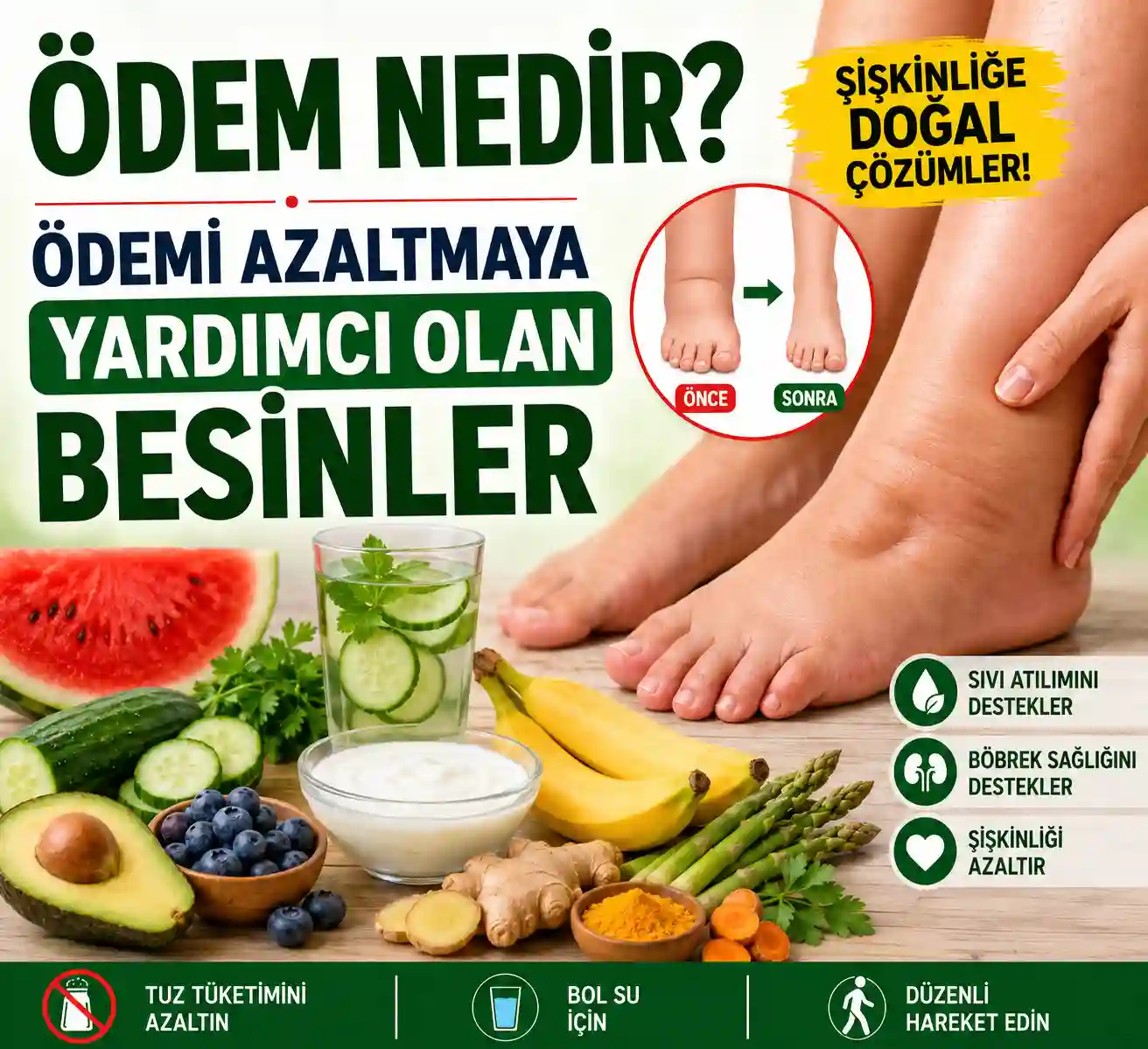 Ödem Nedir Ödemi Azaltan Besinler
